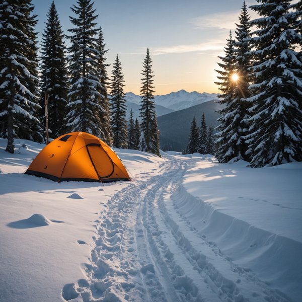 Quelles sont les techniques pour monter une tente en conditions de neige profonde?
