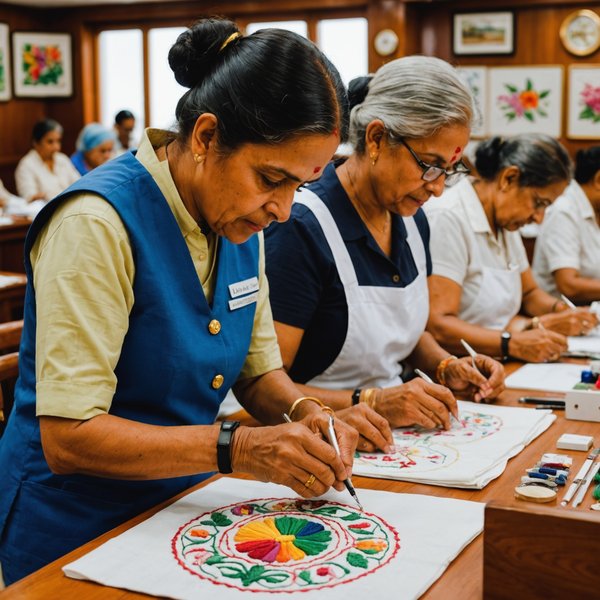Comment choisir une croisière qui permet de participer à des ateliers de broderie en Inde?